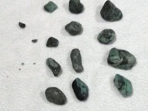 Tumbled Emeralds - The Final Chapter Emeralds after 1 week of tumbling with coarse grit silicon carbide