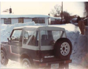 Suzuki SJ410 in the snow